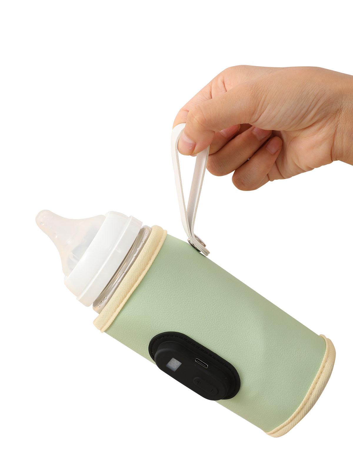 BRIGHTAKE Digitaler Anzeige Flaschenwärmer mit Warmhaltefunktion Grün Becherhülsen