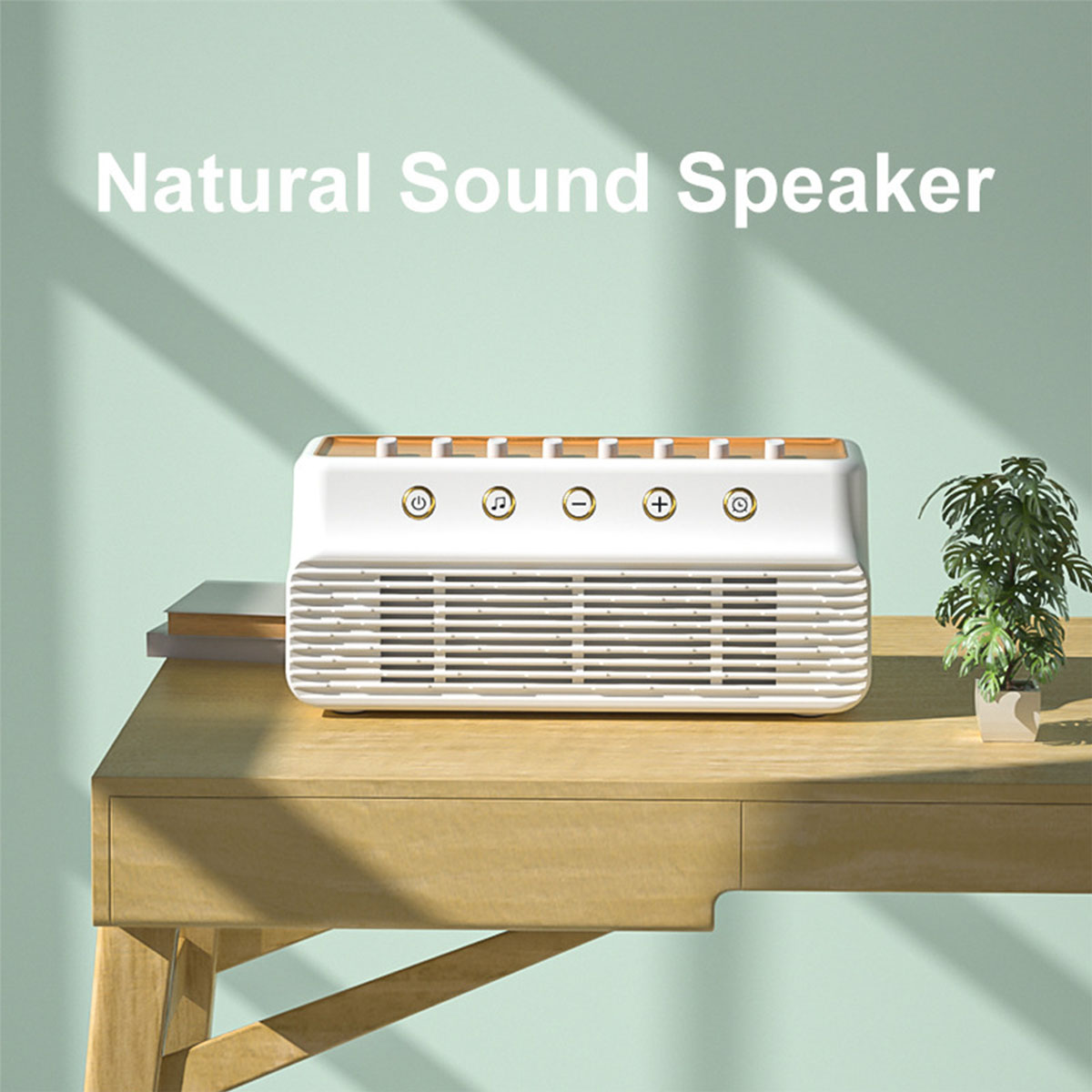 BRIGHTAKE Natürlicher Klang Bluetooth Lautsprecher: Weiß und Schlafhilfe Entspannung Lautsprecher
