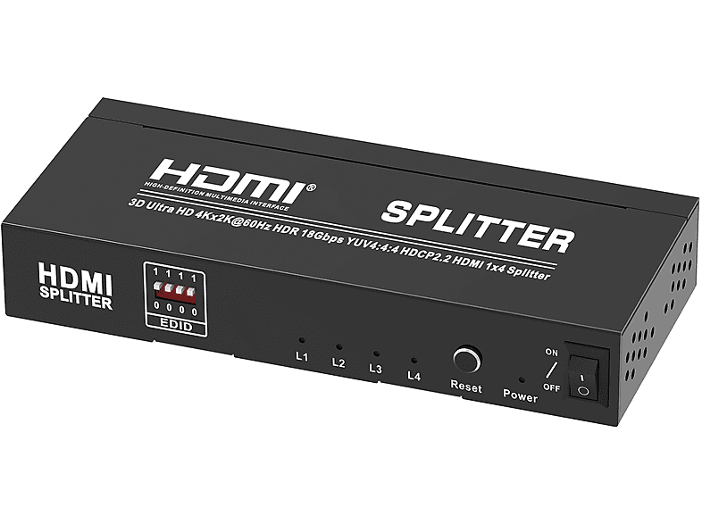 MAXTRACK CS25-4L 4K HDMI® Verteiler HDMI® Splitter
