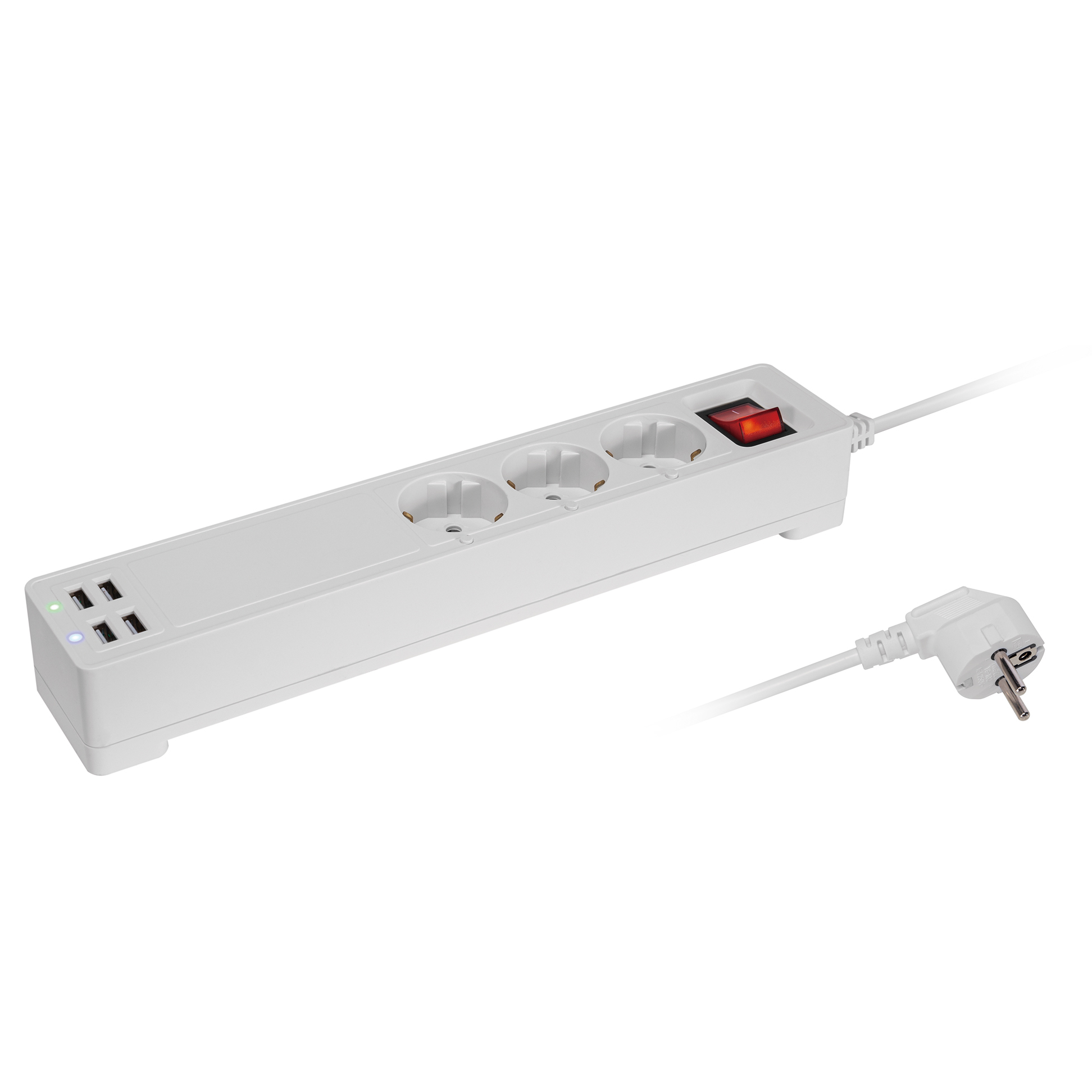 3-fach Ports MAXTRACK & Weiß oder Steckdose USB SMARTE App 4 mit NW10 Steckdosenleiste, Sprachsteuerung