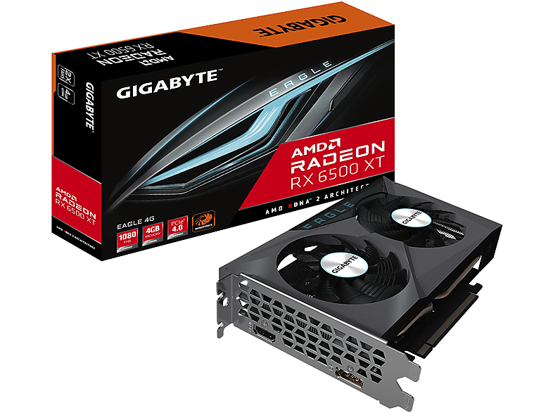 Tarjeta gráfica - GIGABYTE Gigabyte Radeon RX 6500 XT EAGLE 4G AMD 4 GB GDDR6