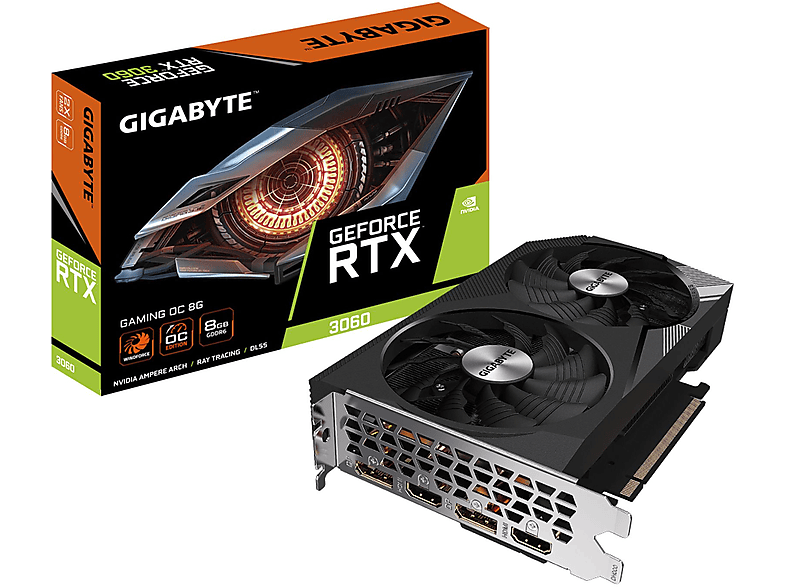 Tarjeta gráfica - GIGABYTE Gigabyte GeForce RTX 3060 OC NVIDIA 8 GB GDDR6