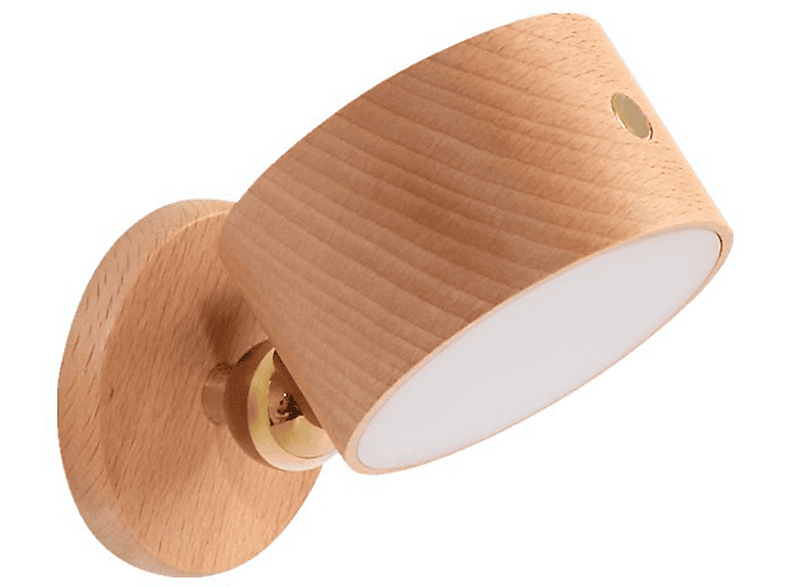 BRIGHTAKE Kreative Holz Tischlampe - Nachtlicht Wiederaufladbar und Dimmbar USB