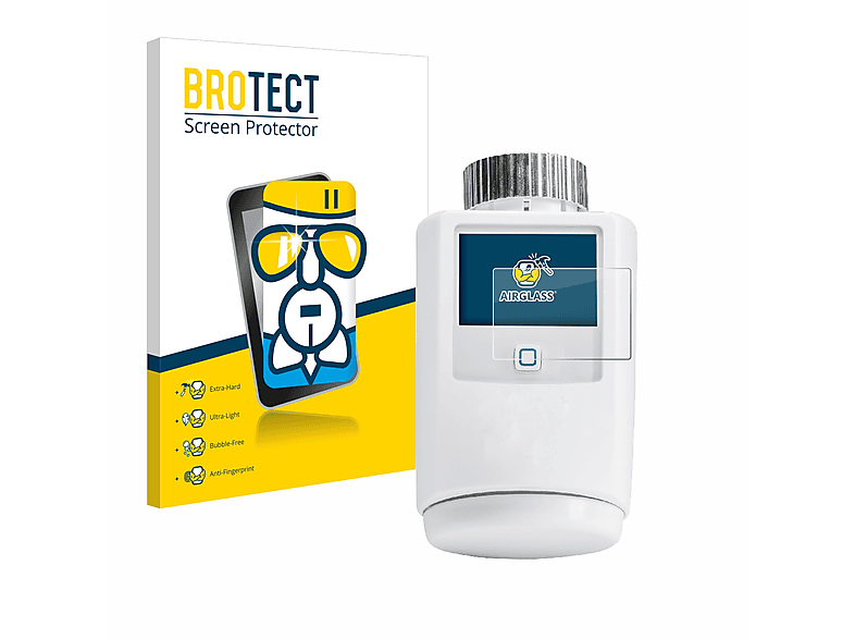 BROTECT Airglass klare Schutzfolie(für homematic IP HmIP-eTRV-2) | Zubehör Heiz- & Klimageräte