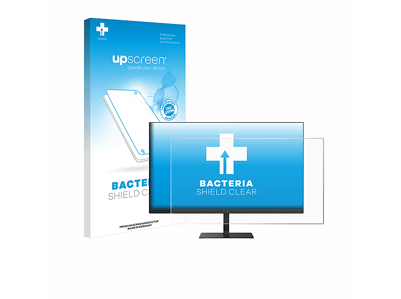UPSCREEN antibakteriell klare Schutzfolie(für Odys i-27) | Monitor Displayschutz
