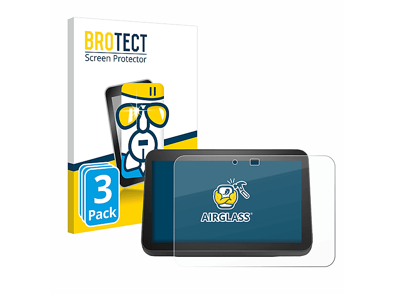 BROTECT 3x Airglass klare Schutzfolie(für Amazon Echo Show 8 2023 (3. Gen.))
