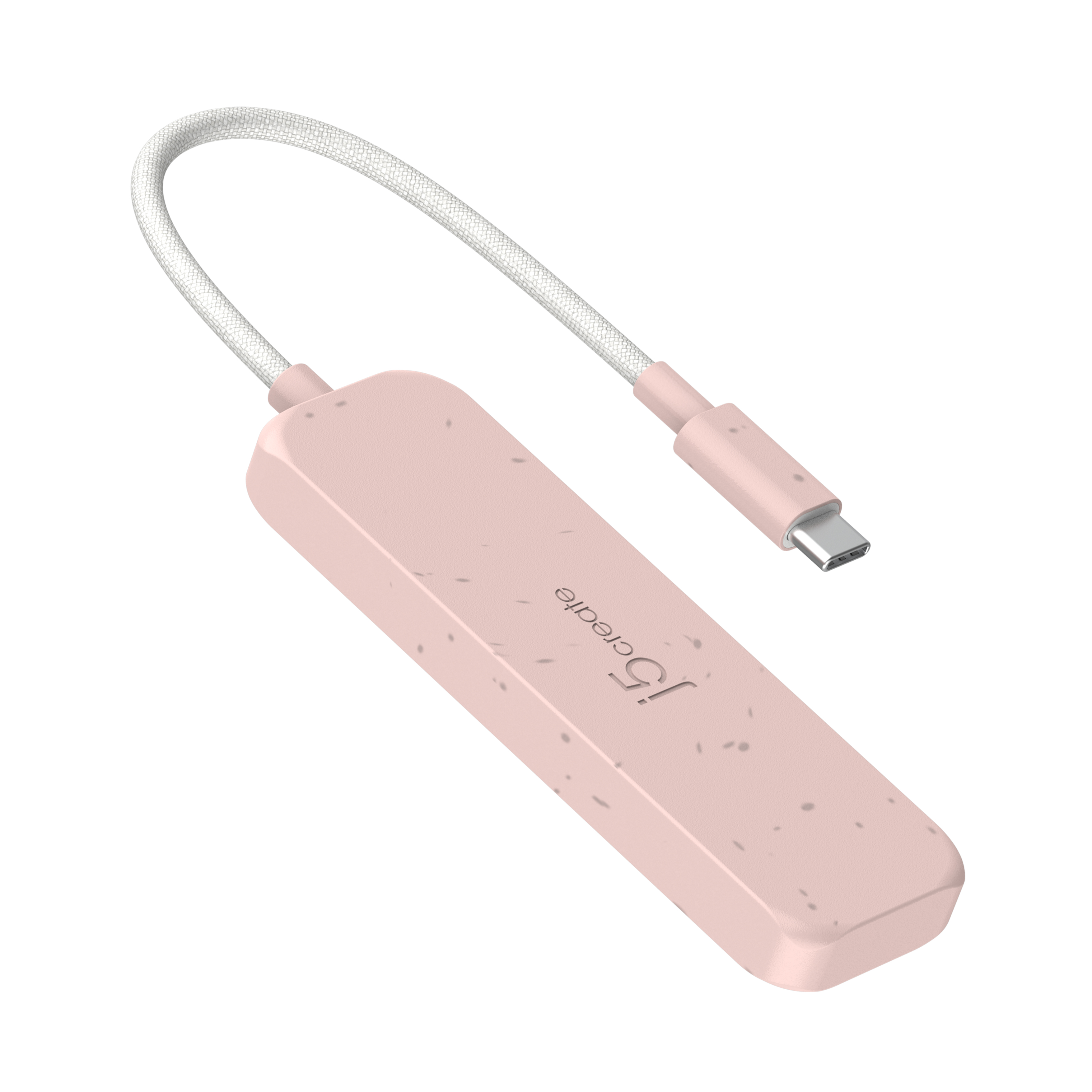 J5CREATE JCH341ER-N, Hub USB, Rose brume