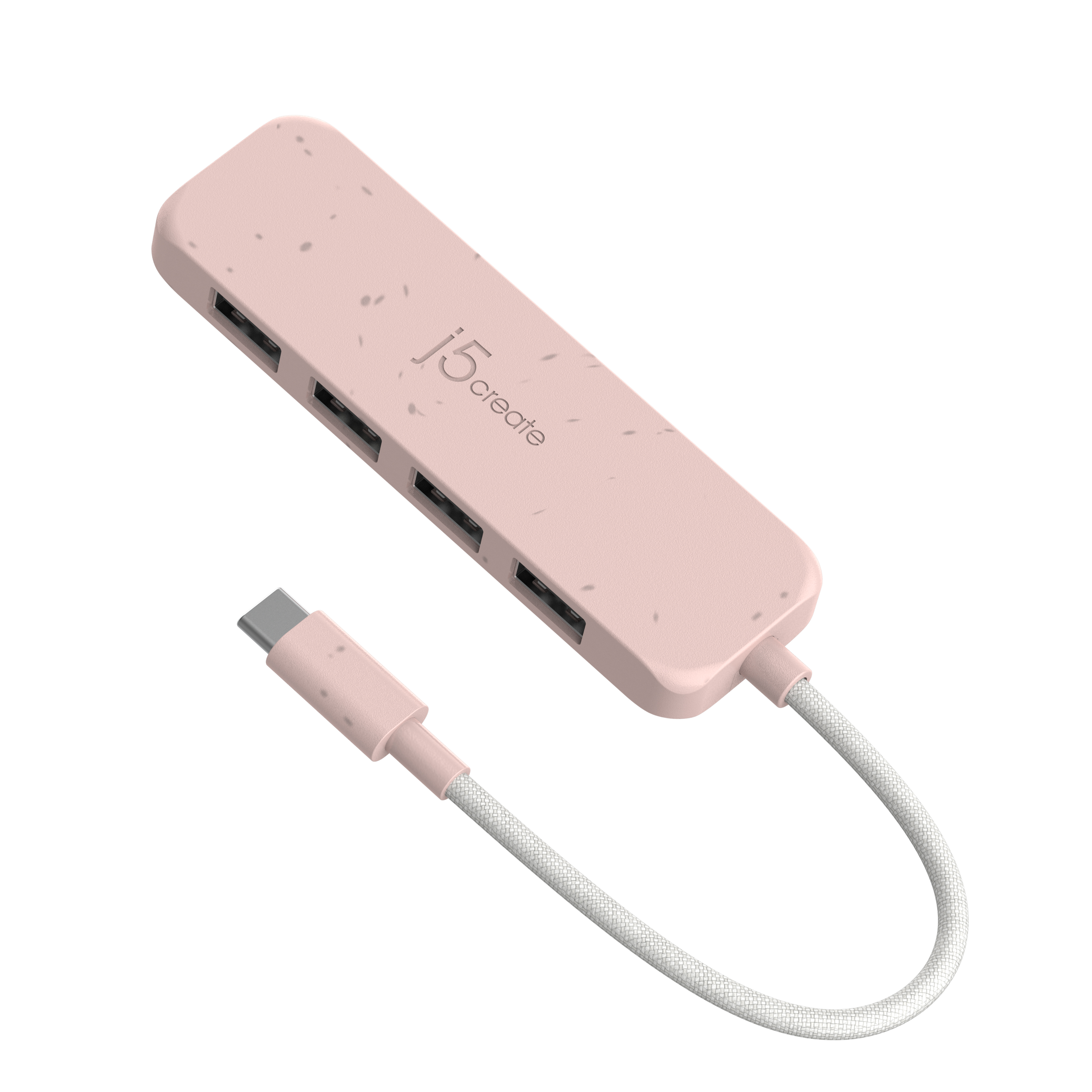 J5CREATE JCH341ER-N, Hub USB, Rose brume