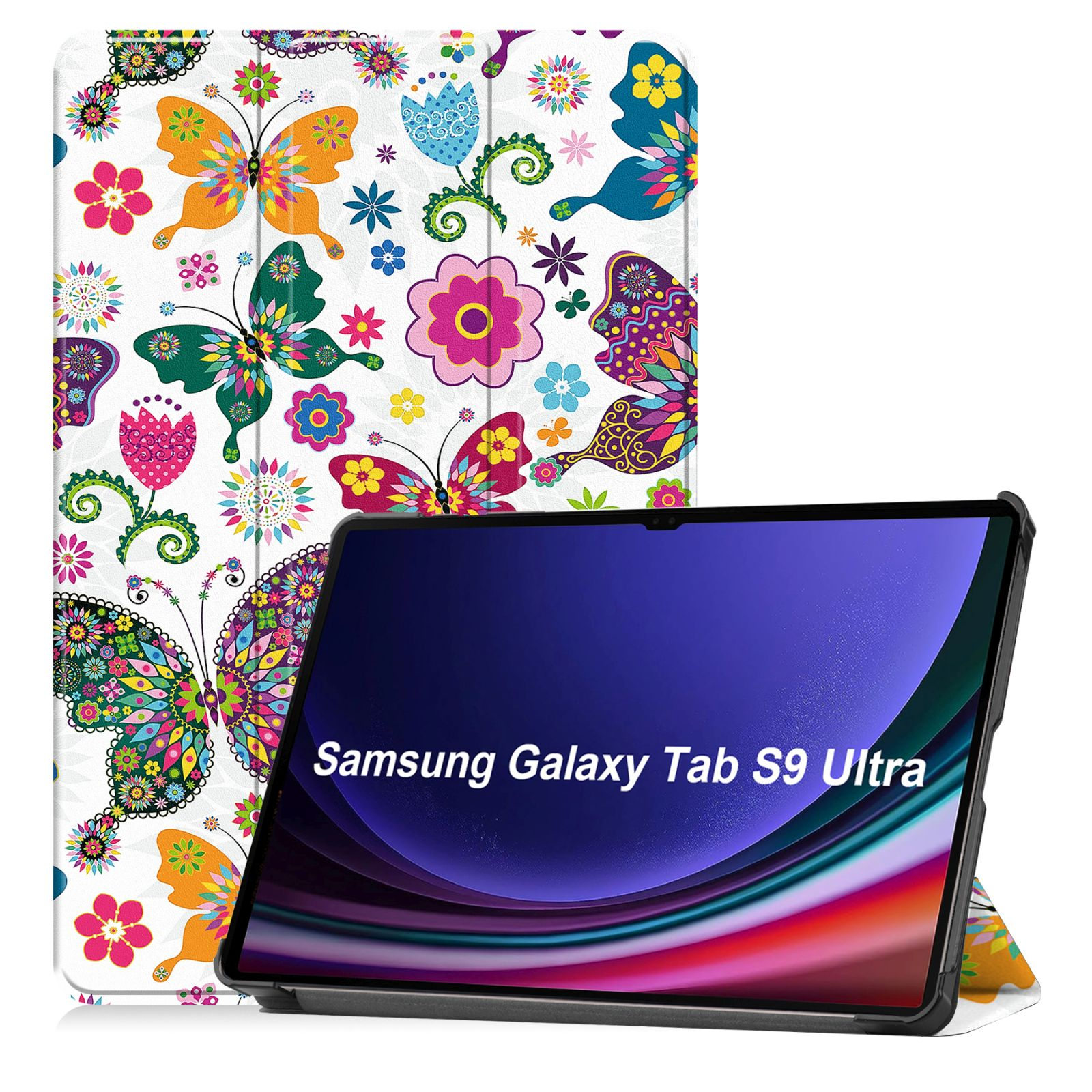 LOBWERK Hülle SM-X910 SM-916B Ultra Kunstleder, für Samsung Schutzhülle 14.6 Galaxy Bookcover Mehrfarbig Tab Zoll S9