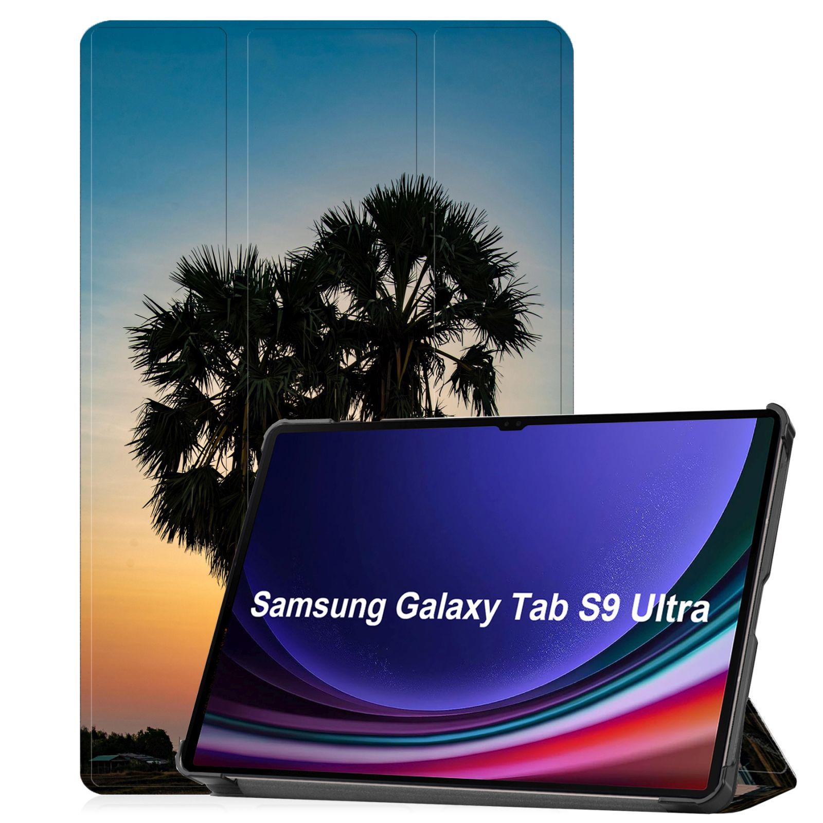 LOBWERK Hülle Schutzhülle Ultra Zoll Galaxy Kunstleder, S9 14.6 Tab Bookcover SM-X910 für Samsung SM-916B Mehrfarbig