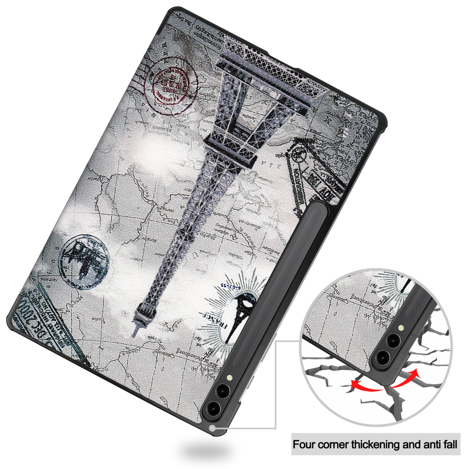 LOBWERK Hülle Schutzhülle Bookcover SM-916B für Mehrfarbig Tab Ultra S9 Zoll SM-X910 Galaxy Samsung 14.6 Kunstleder