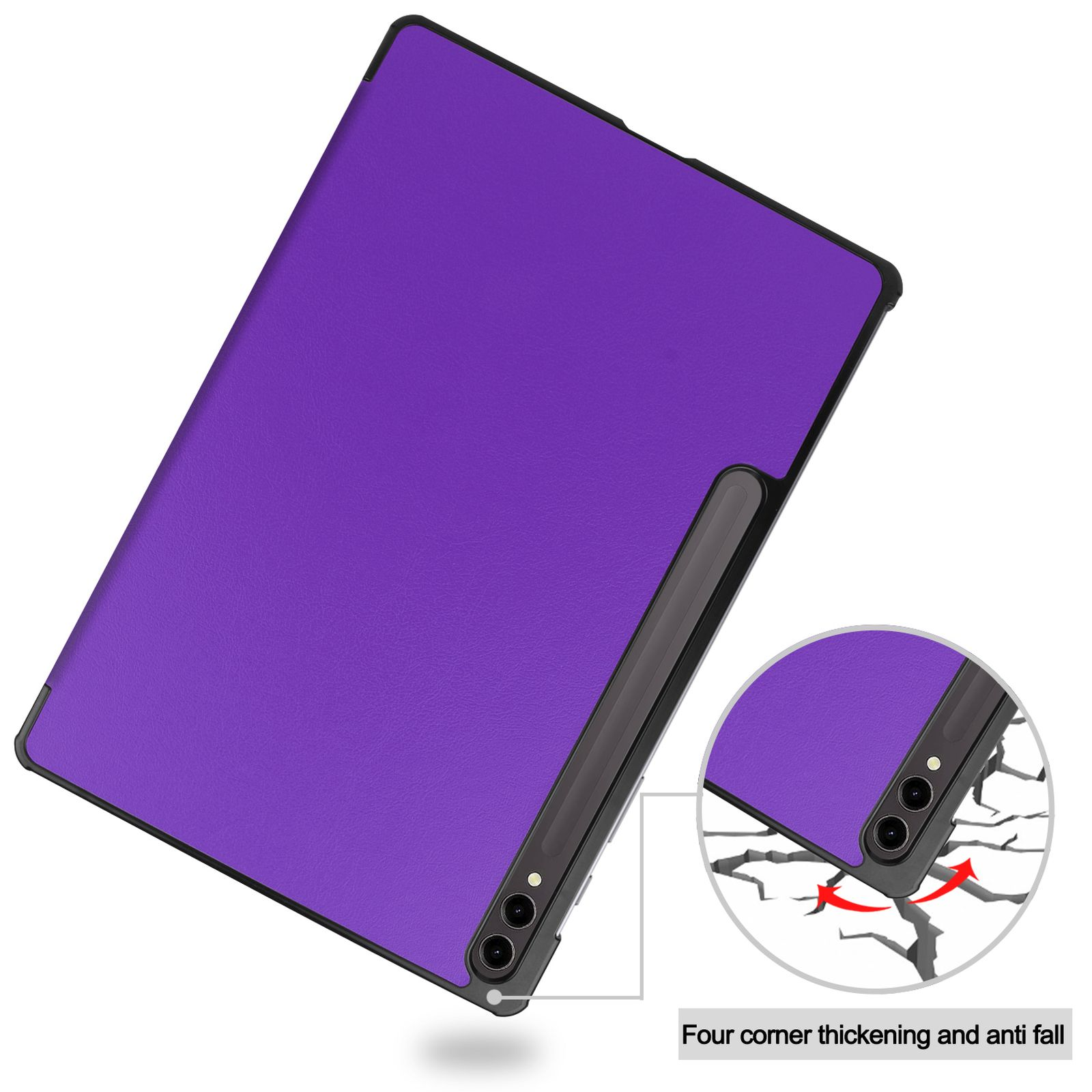 Lila Kunstleder, Schutzhülle für SM-916B 14.6 Zoll Ultra Hülle Galaxy Tab Samsung S9 LOBWERK Bookcover SM-X910