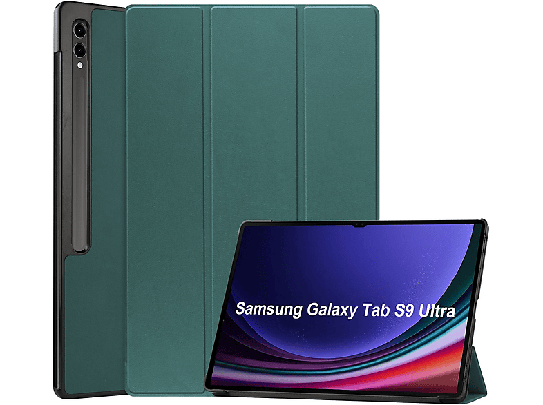 Galaxy Bookcover S9 Grün LOBWERK Ultra 14.6 Kunstleder, Tab SM-916B Samsung SM-X910 Zoll Schutzhülle Hülle für