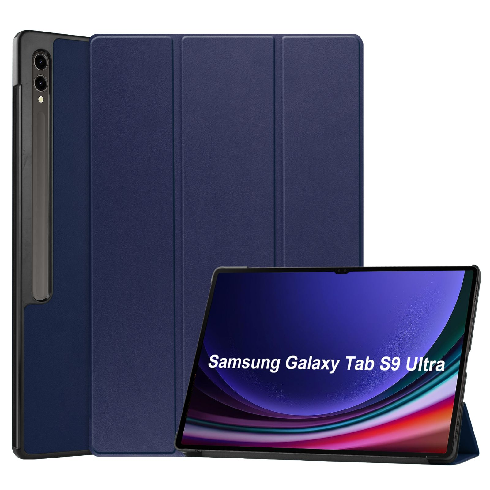 14.6 SM-916B Tab Kunstleder, Galaxy LOBWERK Ultra Hülle Bookcover Zoll Blau Schutzhülle SM-X910 S9 für Samsung