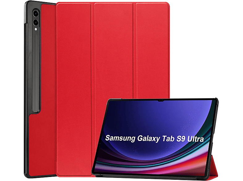 LOBWERK Hülle Schutzhülle S9 Ultra Samsung SM-916B 14.6 SM-X910 Galaxy Zoll Rot für Tab Kunstleder, Bookcover