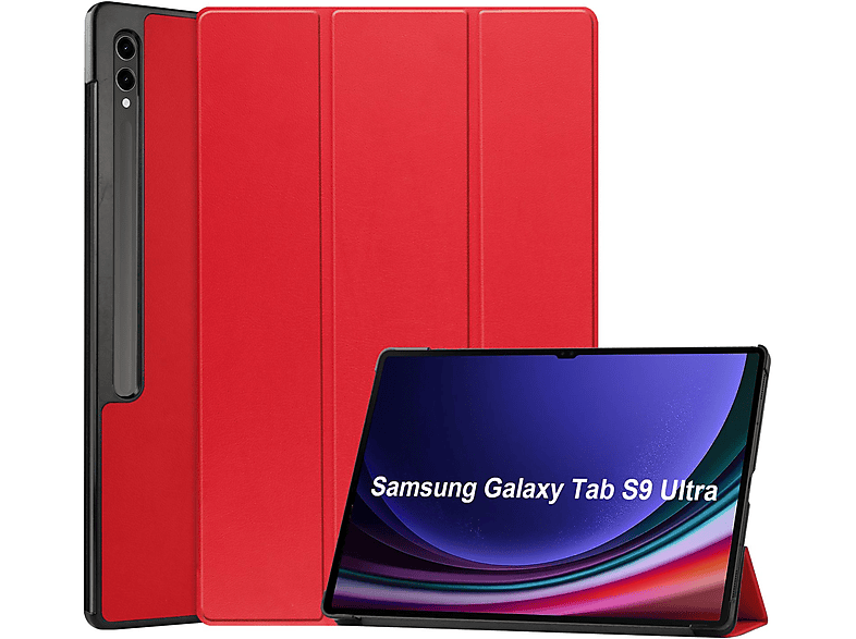 Ultra Zoll Samsung LOBWERK 14.6 S9 Hülle Kunstleder, Bookcover Tab SM-916B SM-X910 Rot Schutzhülle für Galaxy