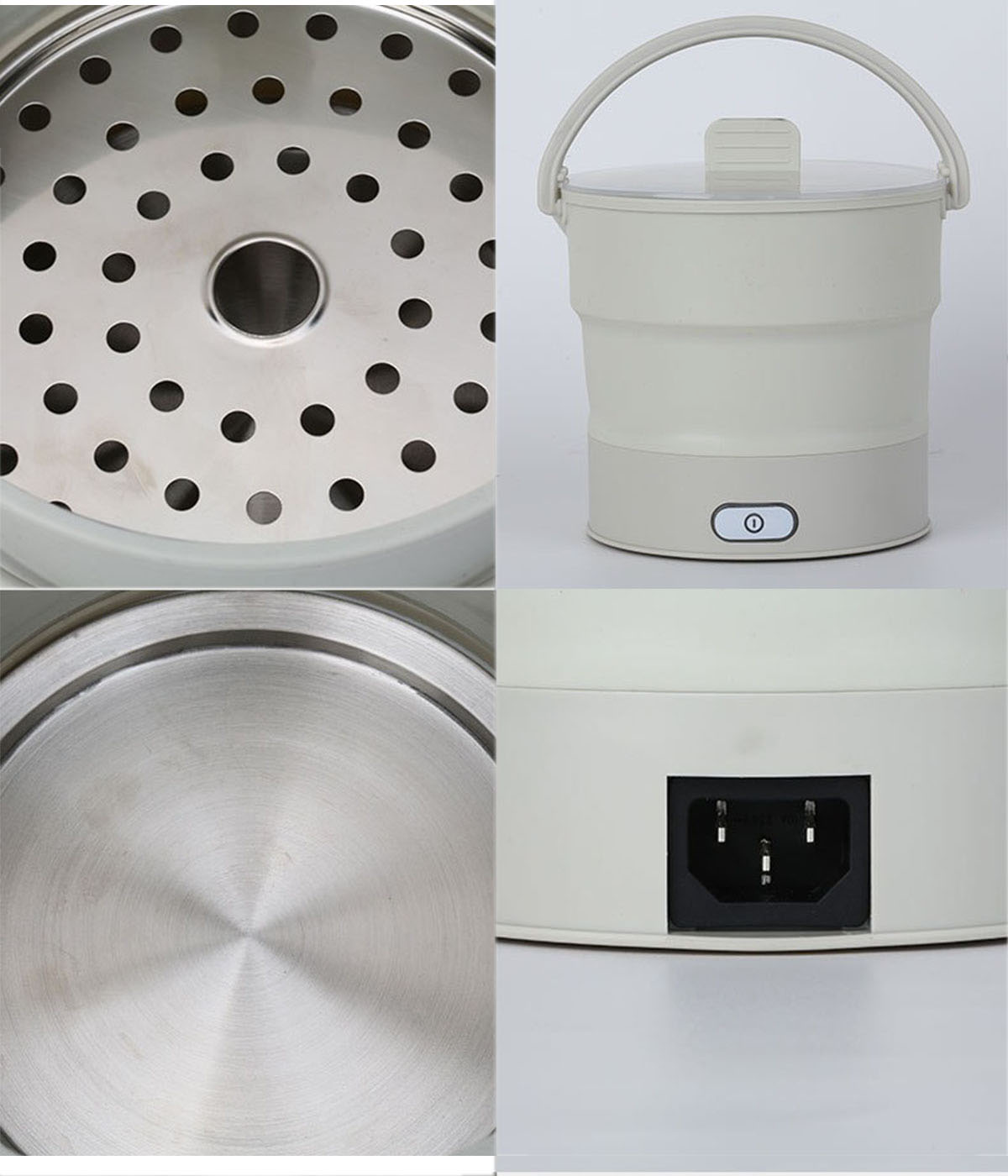 Kocherlebnis: Reisekocher BRIGHTAKE Der Silikon Revolutionieren Sie Ihr Faltbare Weiß Wasserkocher,