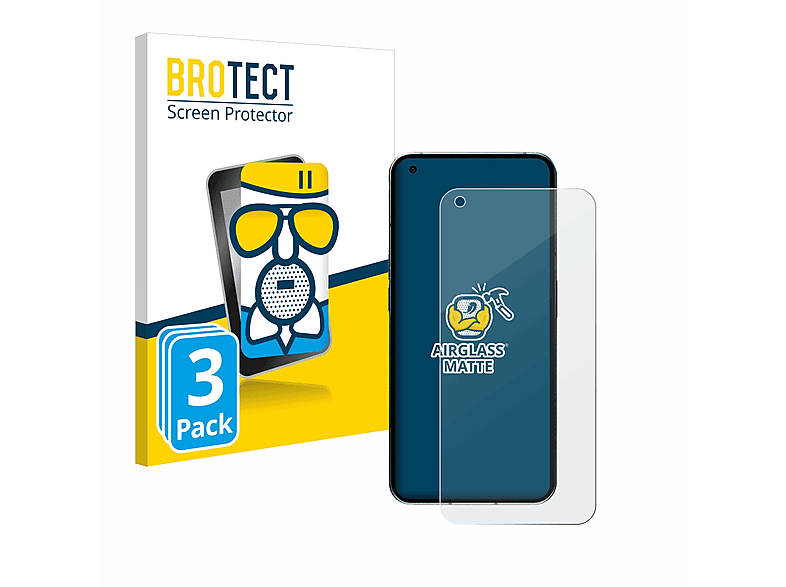 BROTECT 3x Airglass matte Schutzfolie(für (case-friendly)) Nothing Phone (1)