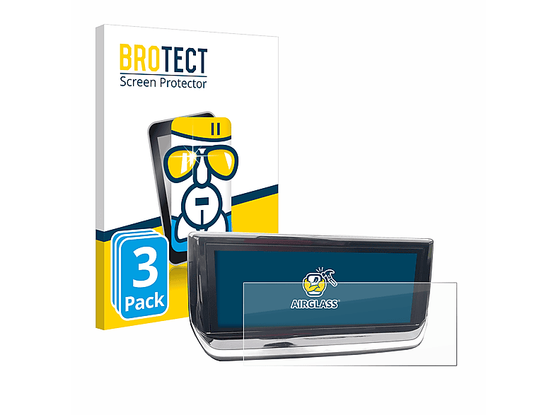 BROTECT 3x Airglass klare Schutzfolie(für Peugeot 2008 II GT) | Navi-Taschen & -Schutzfolien