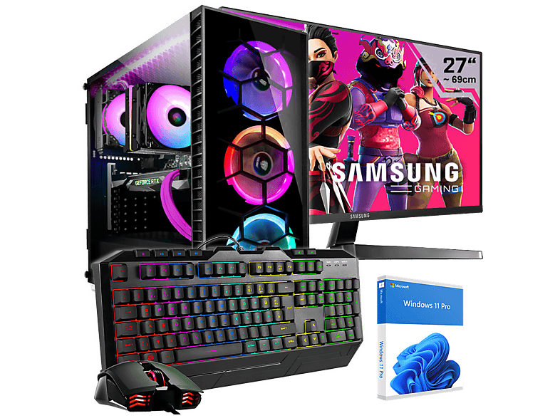 KRAFTPC 2000 GB GB RAM, Prozessor, 5700X GB Gaming GeForce 8 Ti, 1000 RTX4060 SSD, GB 32 mit Komplett-Set, PC HDD,