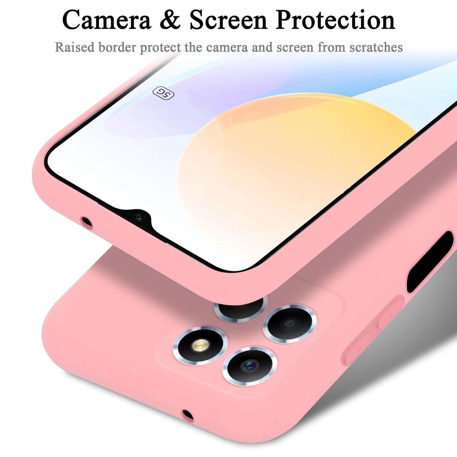 im Case Liquid Hülle Backcover, Honor, Style, 5G, Silicone LIQUID PINK CADORABO X8