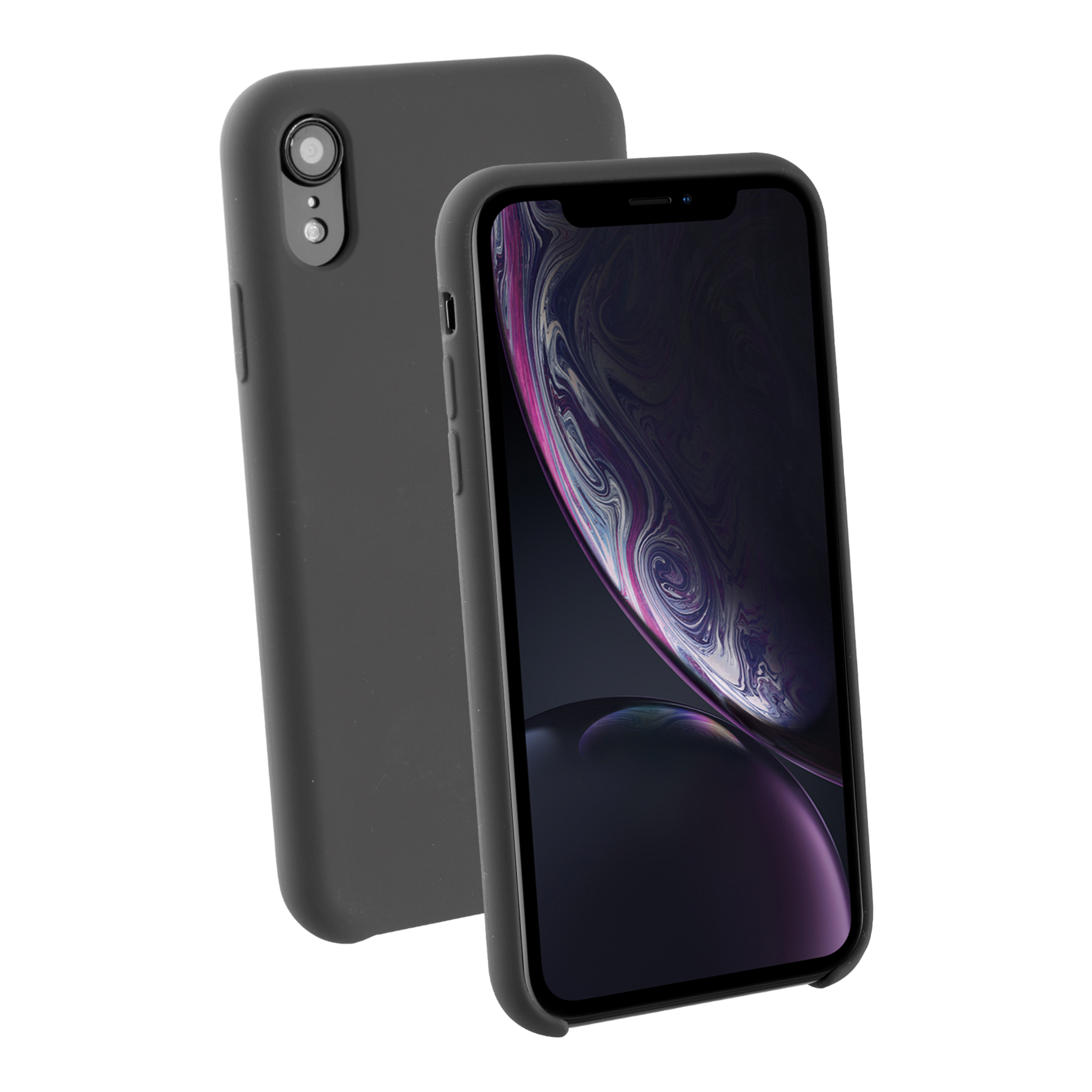 VIVANCO 60047, Apple, Backcover, Schwarz XR, iPhone