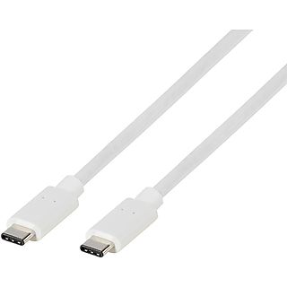 Cable USB - VIVANCO 37561, USB 2.0, USB-A, USB-C, Blanco