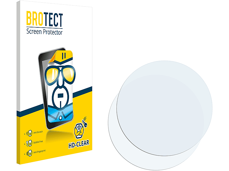 BROTECT 2x klare Schutzfolie(für Yuede Smartwatch 1.43\