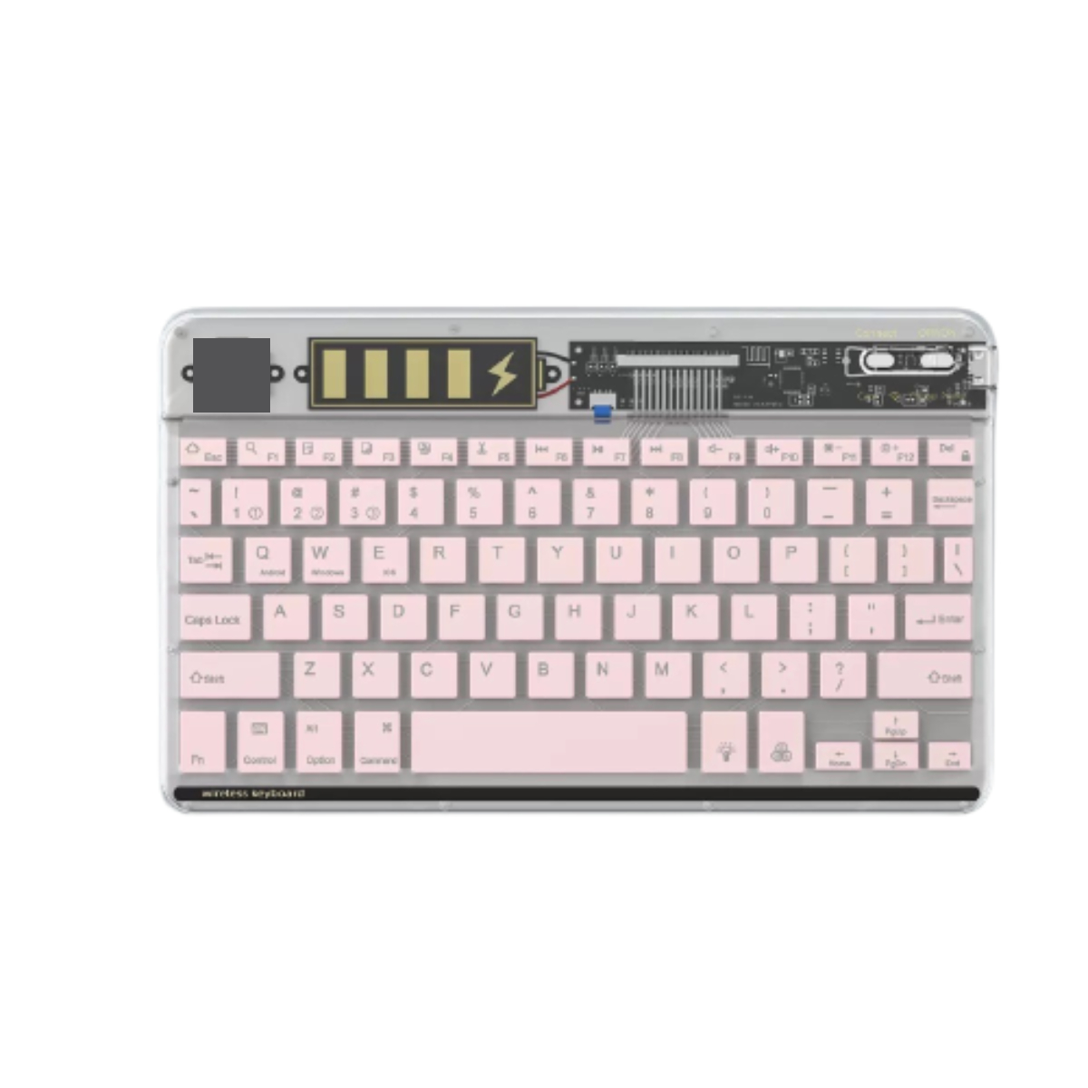 UWOT Geräuschlos, Tastaturen Design-Tastatur, Amerikanische Lichteffekte, Typ-C, Bunte Bluetooth-Membrantastatur: