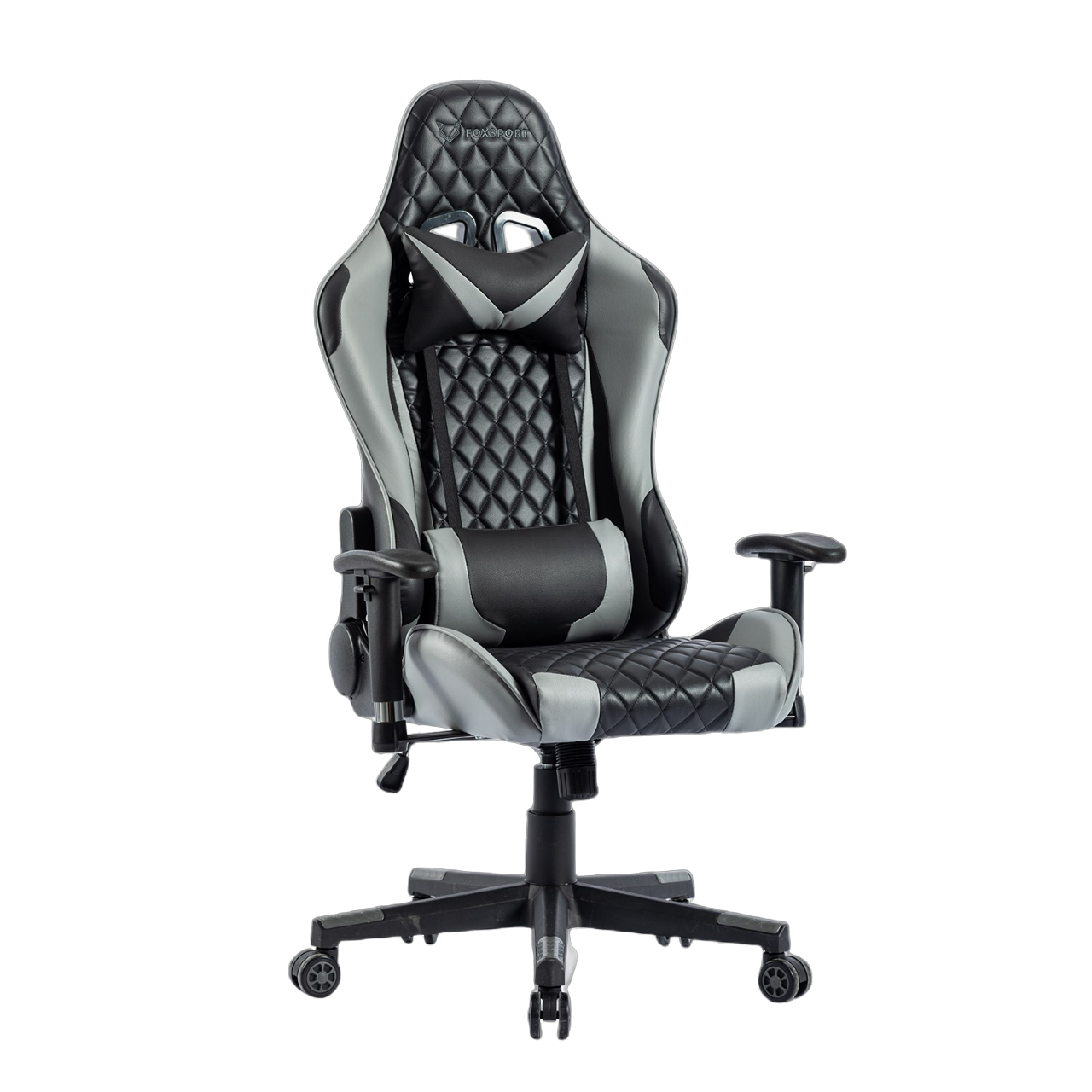 Stuhl E-Sport Stühle FOXSPORT Gaming-Stuhl, Game Gamingstuhl Grau