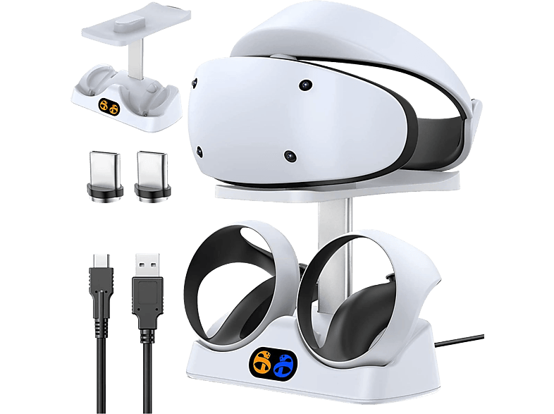 TADOW PSVR2 mit Ladestation Ladestation Headset mit Griff Ständer Controller, Ladestation, für VR2 PS