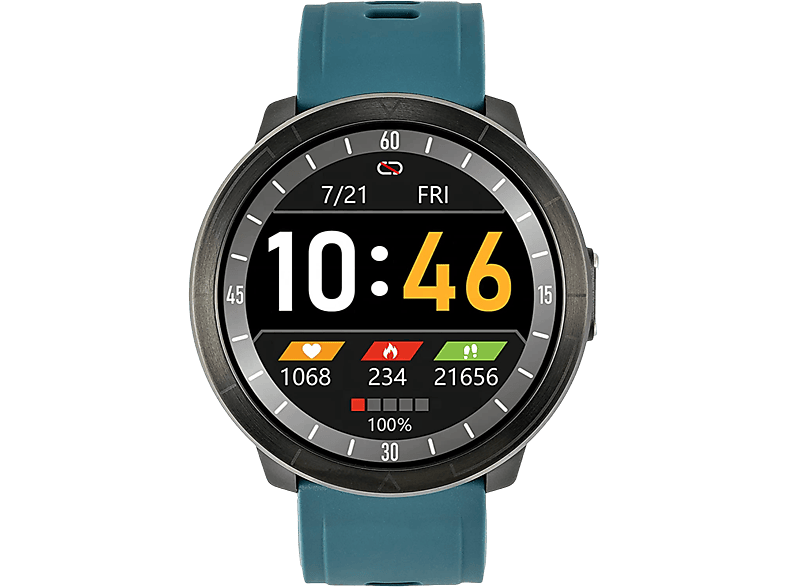 WATCHMARK WM18 Grün Smartwatch Kunststoff Silizium, Grün