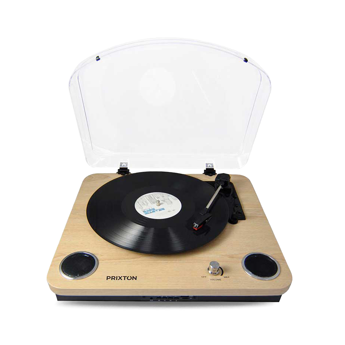 Bluetooth, Plattenspieler Marconi Jack3.5mm, Vinyl, UKW-Radio, Vintage Vinyl PRIXTON Holz SD.Karte,
