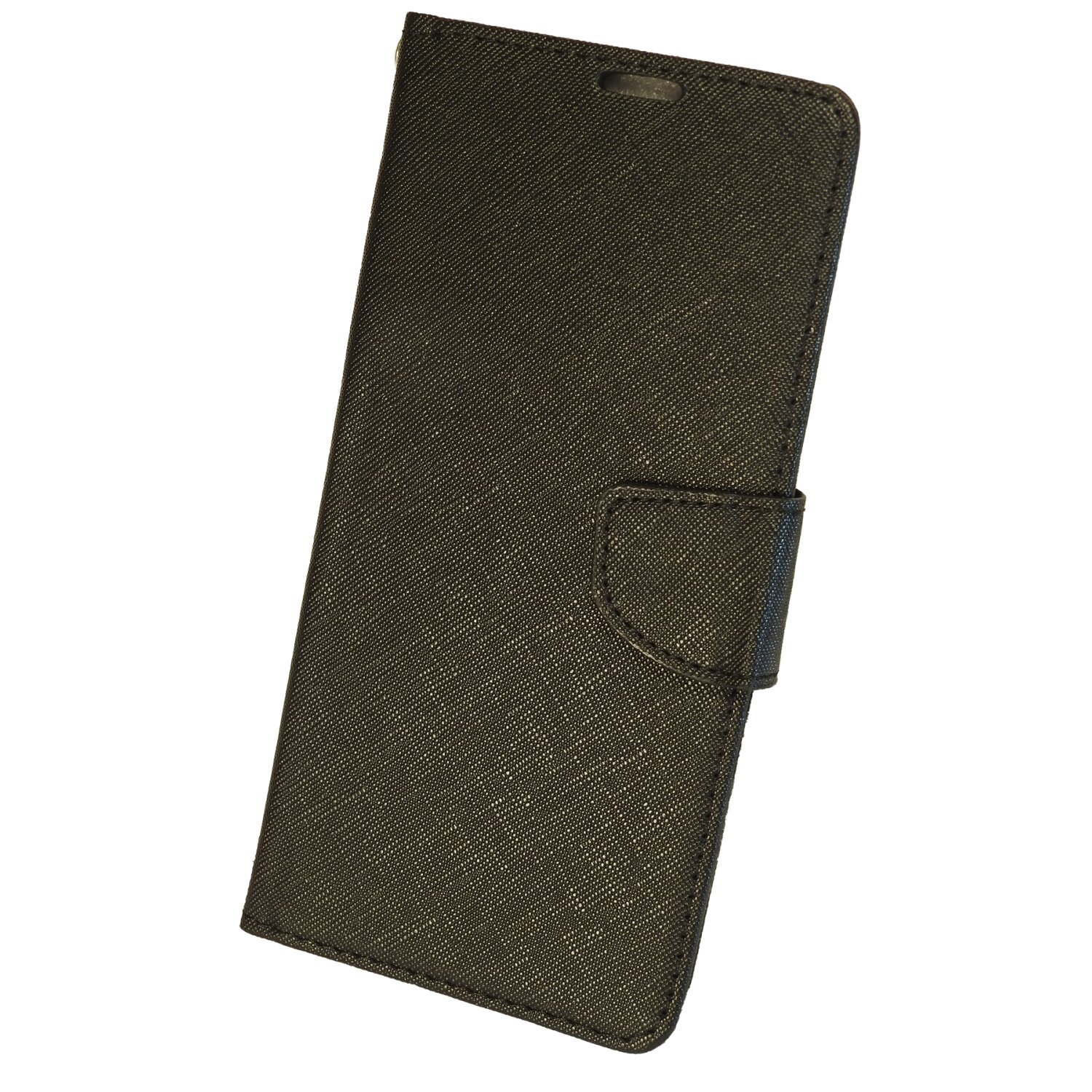 COFI Buch Apple, Plus, iPhone 14 Schwarz Tasche Fancy, Bookcover