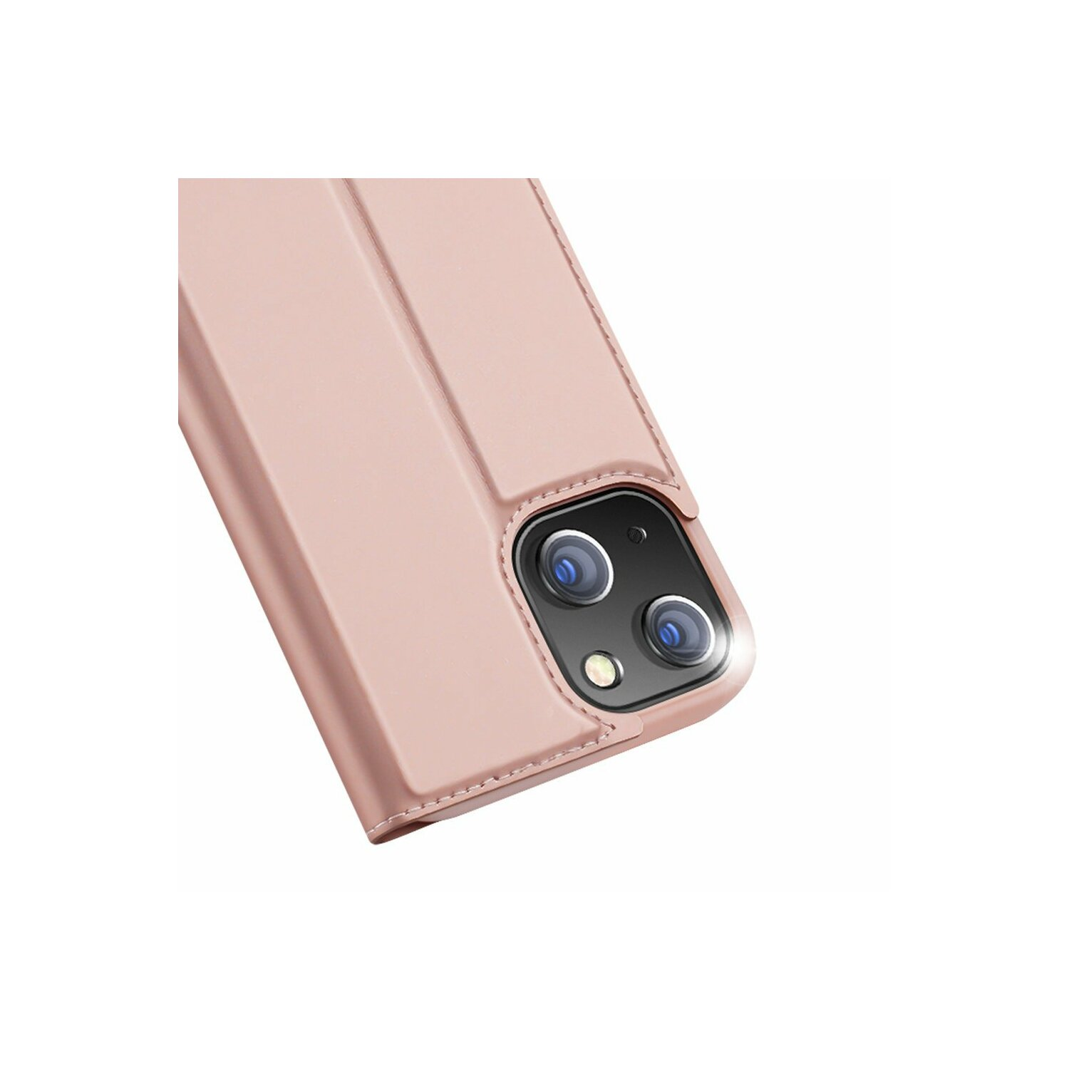 Nahaufnahme einer rosa Handyhülle mit Kameraausschnitt.