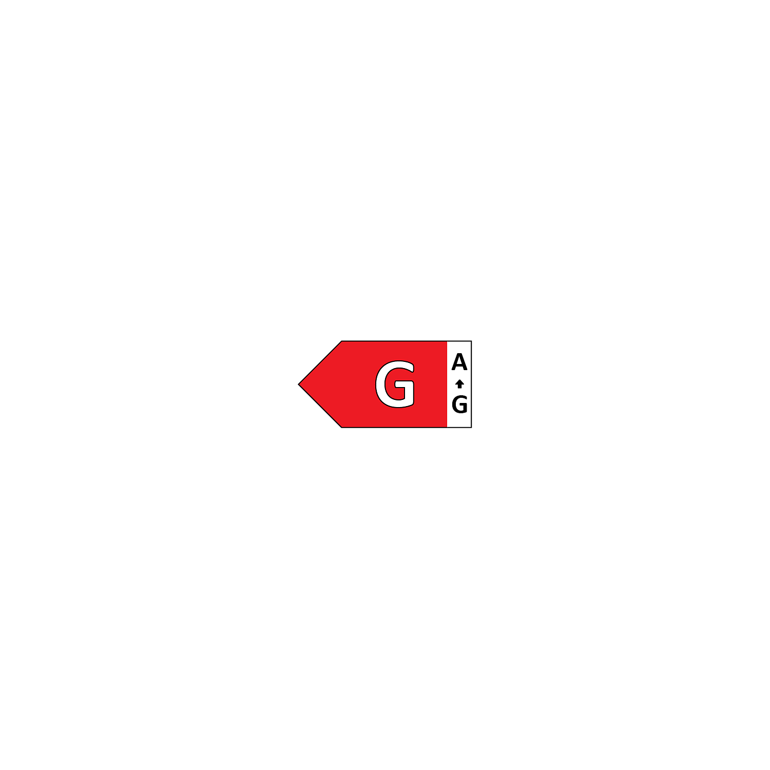 Etykieta efektywności energetycznej z oceną G.