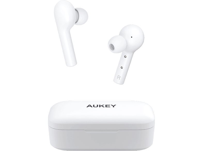 AUKEY EP-T21W True Wireless Ohrhörer 35 Stunden Spielzeit, Weiß, In-ear Kopfhörer Weiß