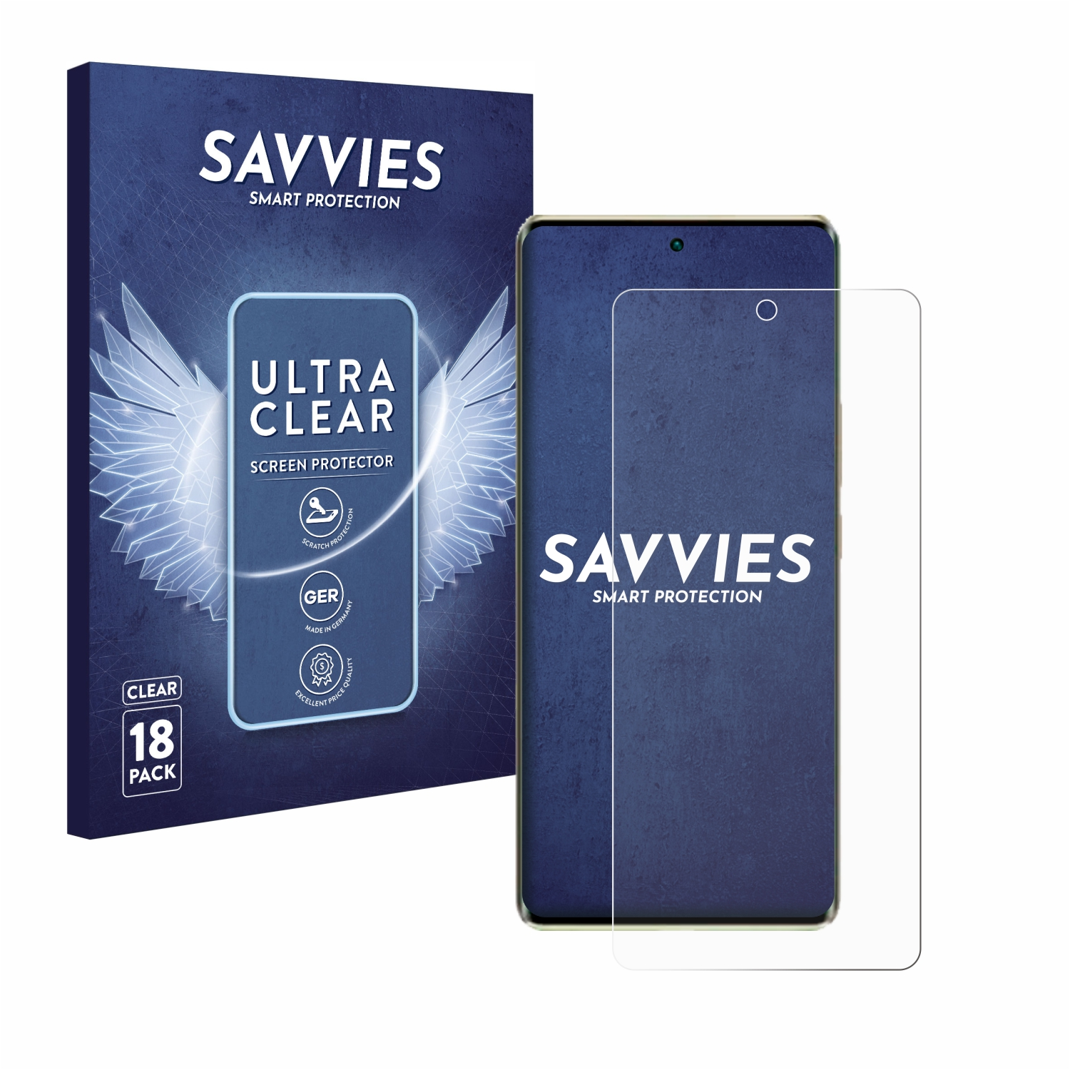 SAVVIES 18x klare Schutzfolie(für 30 Infinix Zero 4G)
