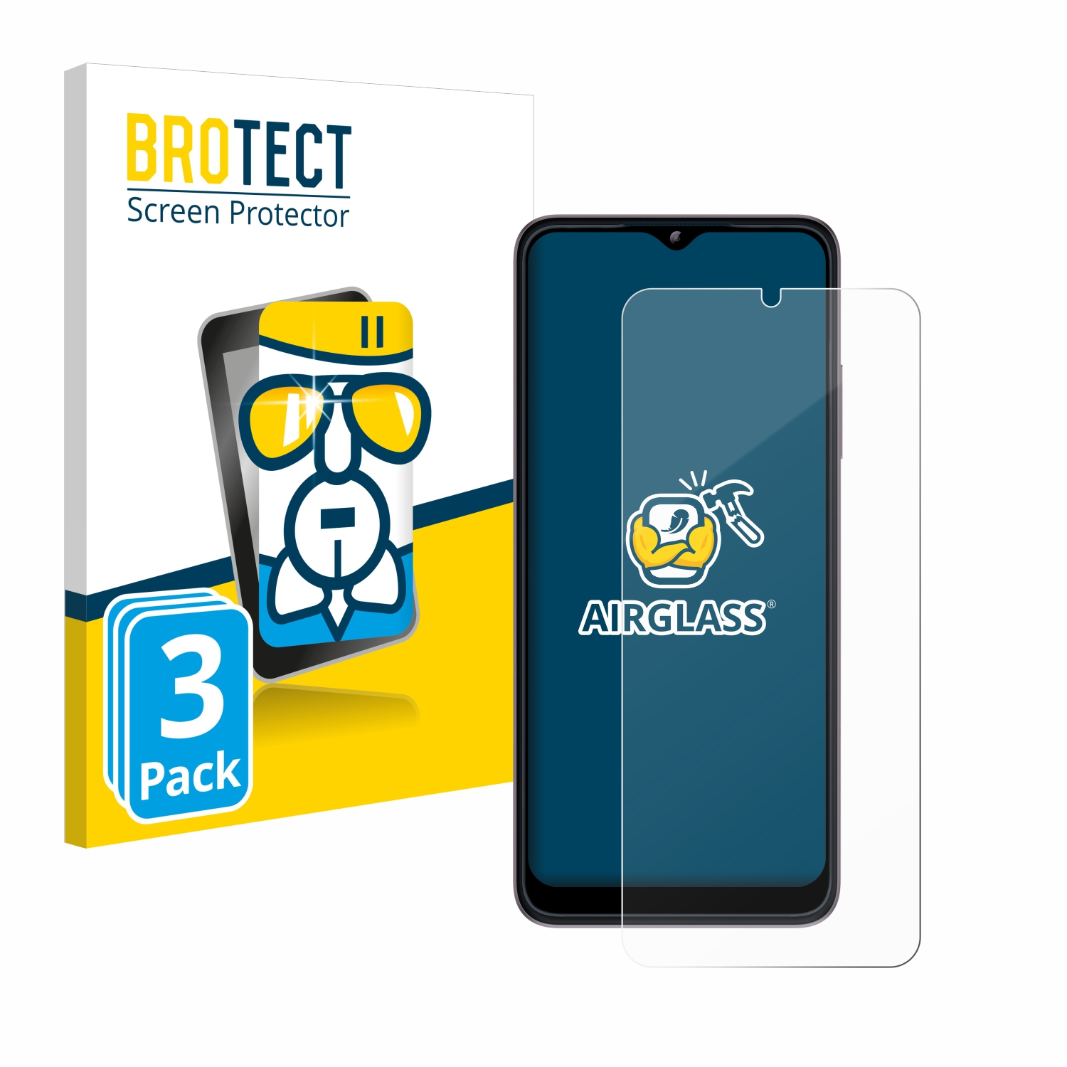 BROTECT 3x Airglass klare Schutzfolie(für Telekom Phone T (2023))
