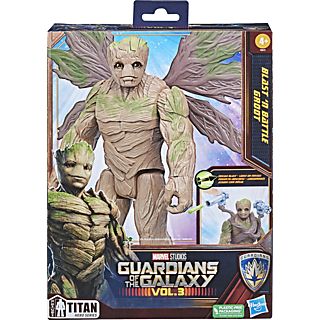 Figura  - Marvel Studios - Guardianes de la Galaxia Vol. 3 - Titan Hero Series - Blast 'N Battle Groot MARVEL CLASSIC, 4 Años+, Multicolor