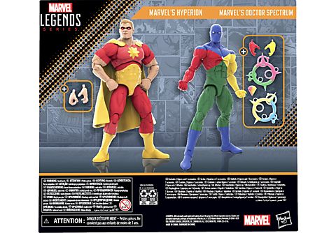 Figura  - Hasbro Marvel Legends Series - Hyperion y Doctor Spectrum del Escuadrón Supremo MARVEL CLASSIC, 4 Años+, Multicolor