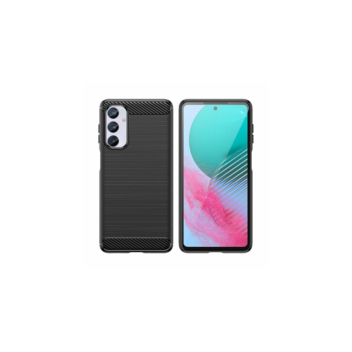 Samsung, COFI Case M54 Backcover, Schwarz 5G, Galaxy Carbon Hülle,
