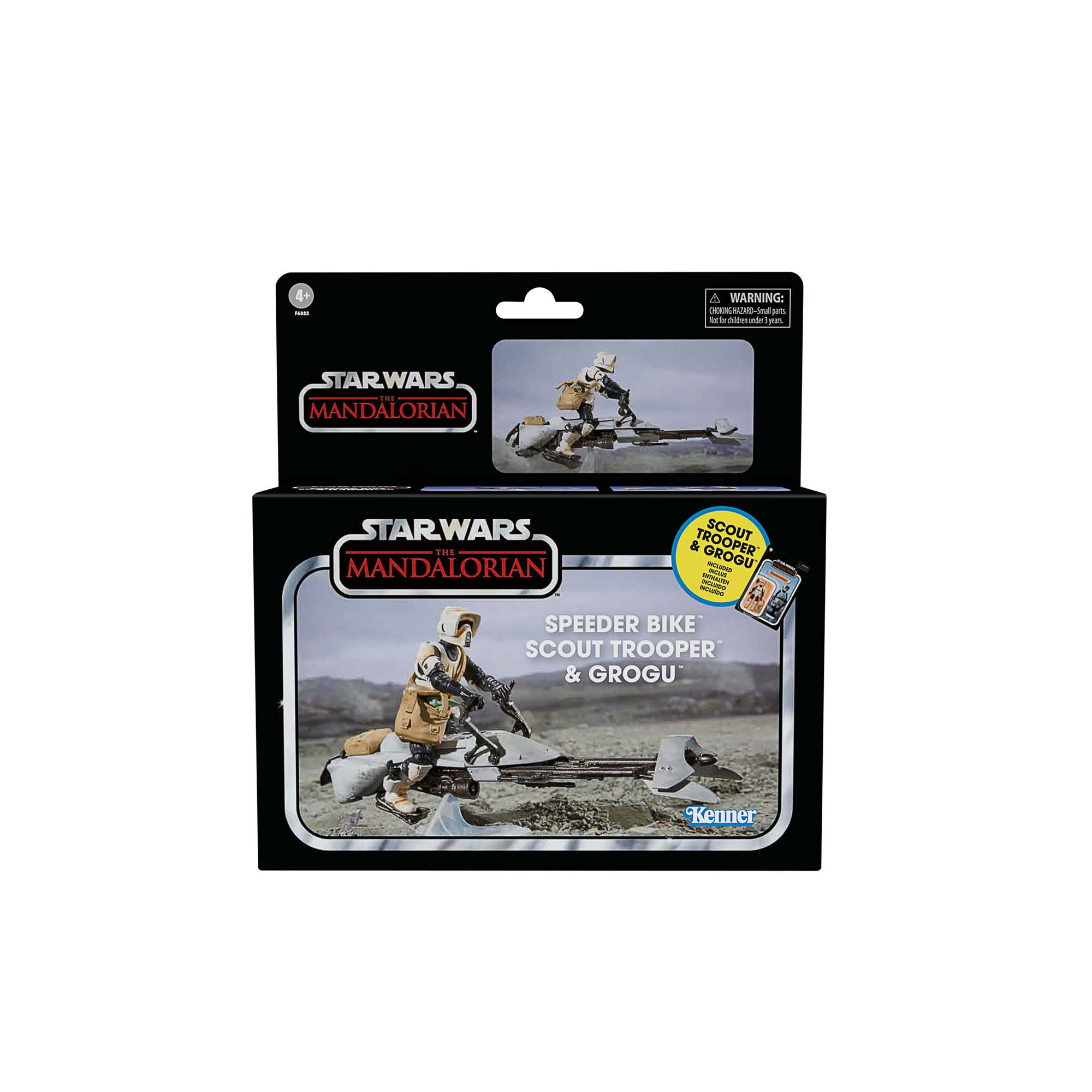 STAR WARS Vintage Collection Speeder Bike, Scout Trooper & Grogu Araç ve Figür Seti