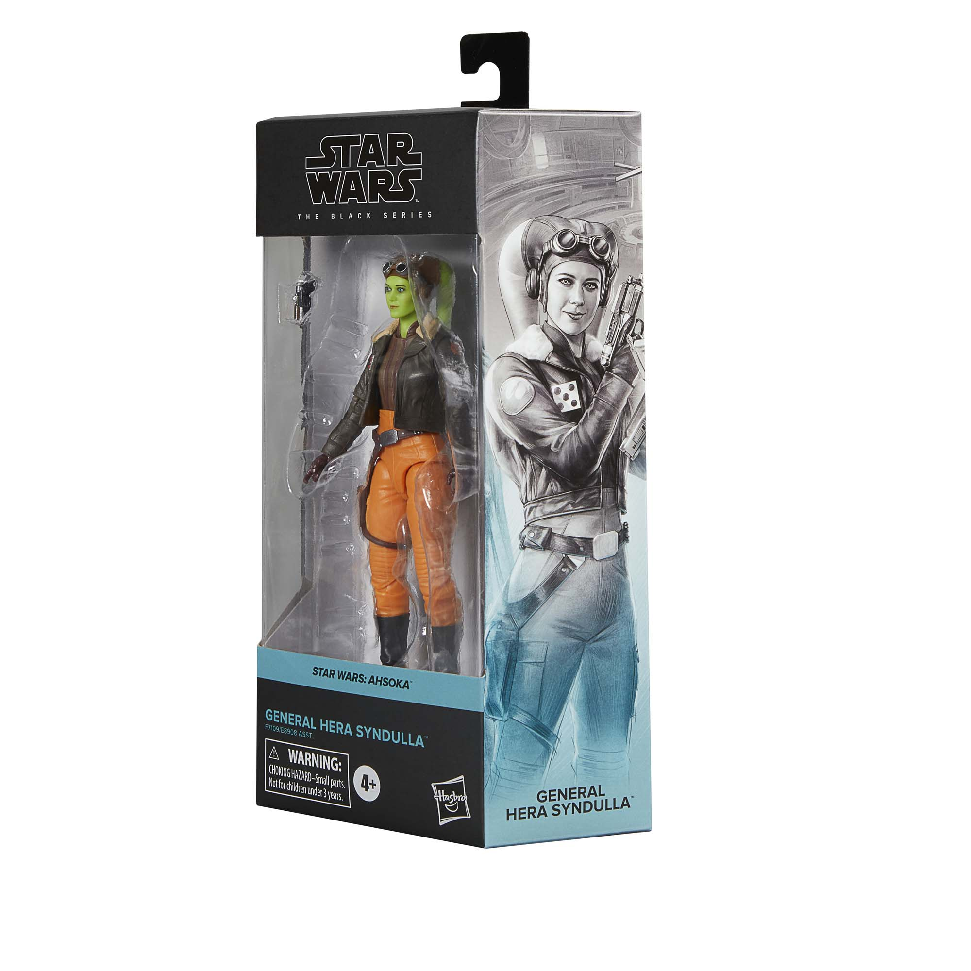 Una figura en caja de Star Wars de la General Hera Syndulla en naranja y verde.