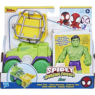 Figura  - Marvel Spidey y su superequipo, Set Hulk y Camión demoledor SPIDEY AND HIS AMAZING FRIENDS, 3 Años+, Multicolor