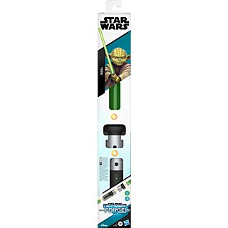 Figura  - Star Wars Lightsaber Forge - Sable de luz electrónico verde de Yoda STAR WARS, 4 Años+, Multicolor