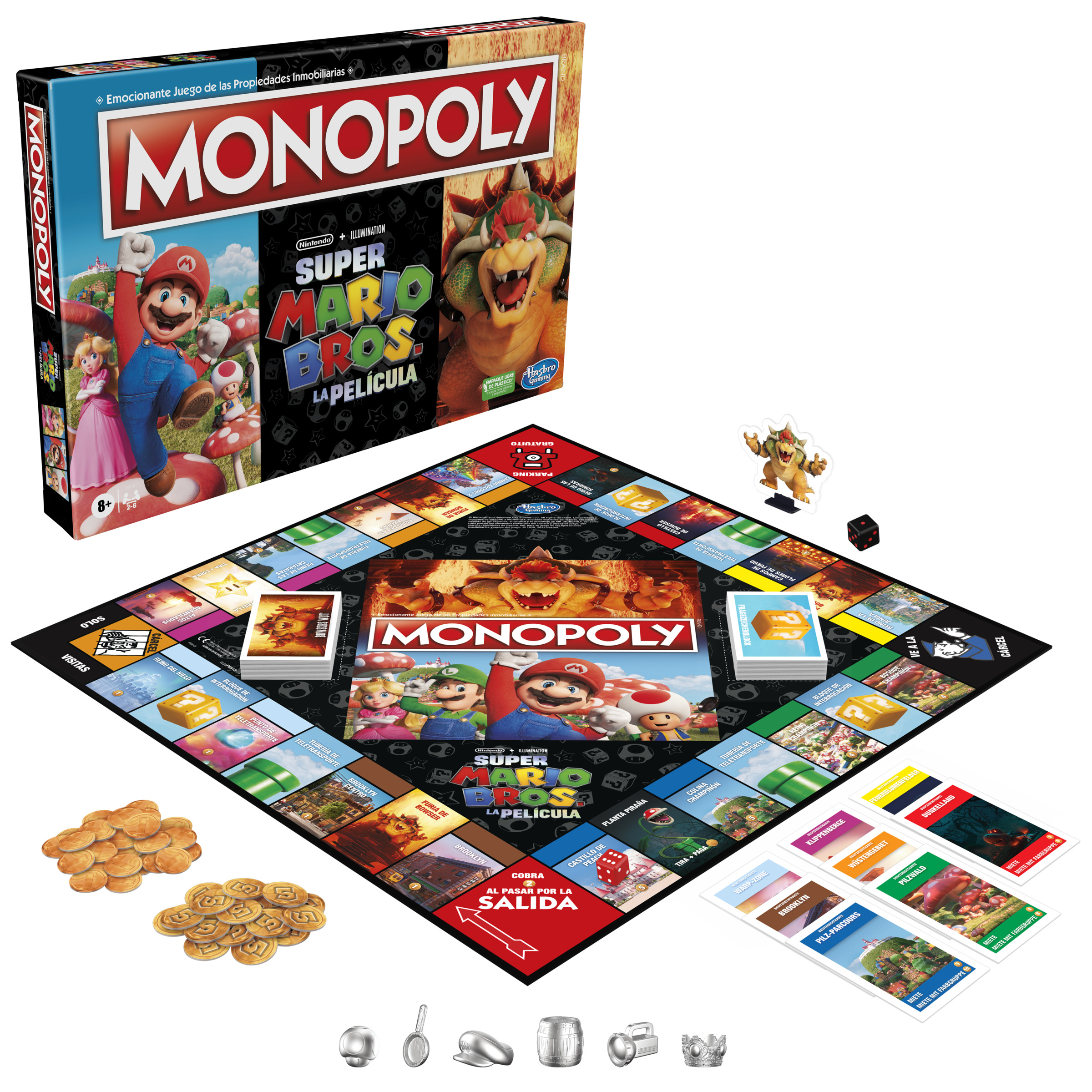 Juego de mesa Monopoly con personajes de la película Super Mario Bros.