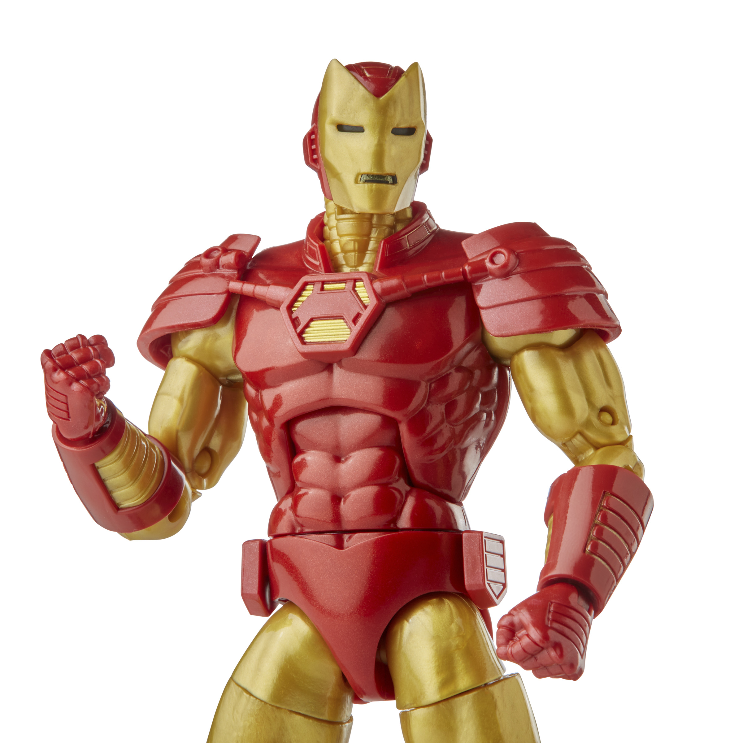 Figura di Iron Man, rossa e oro. Ha un'armatura rossa e una maschera dorata.