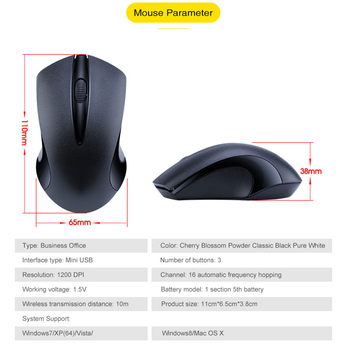 Drahtlose Komfortabel Perfekt Maus: Büro BRIGHTAKE Desktop Maus, Rosa Laptop, und für Präzise - und