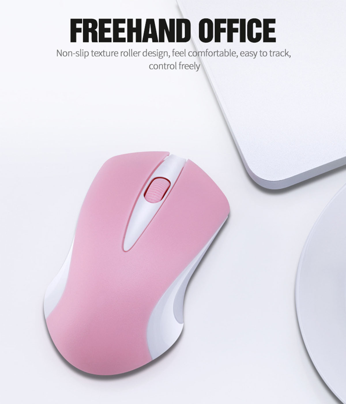 BRIGHTAKE Drahtlose Schwarz Büro Maus, und und Laptop, Perfekt Desktop - Komfortabel Präzise für Maus
